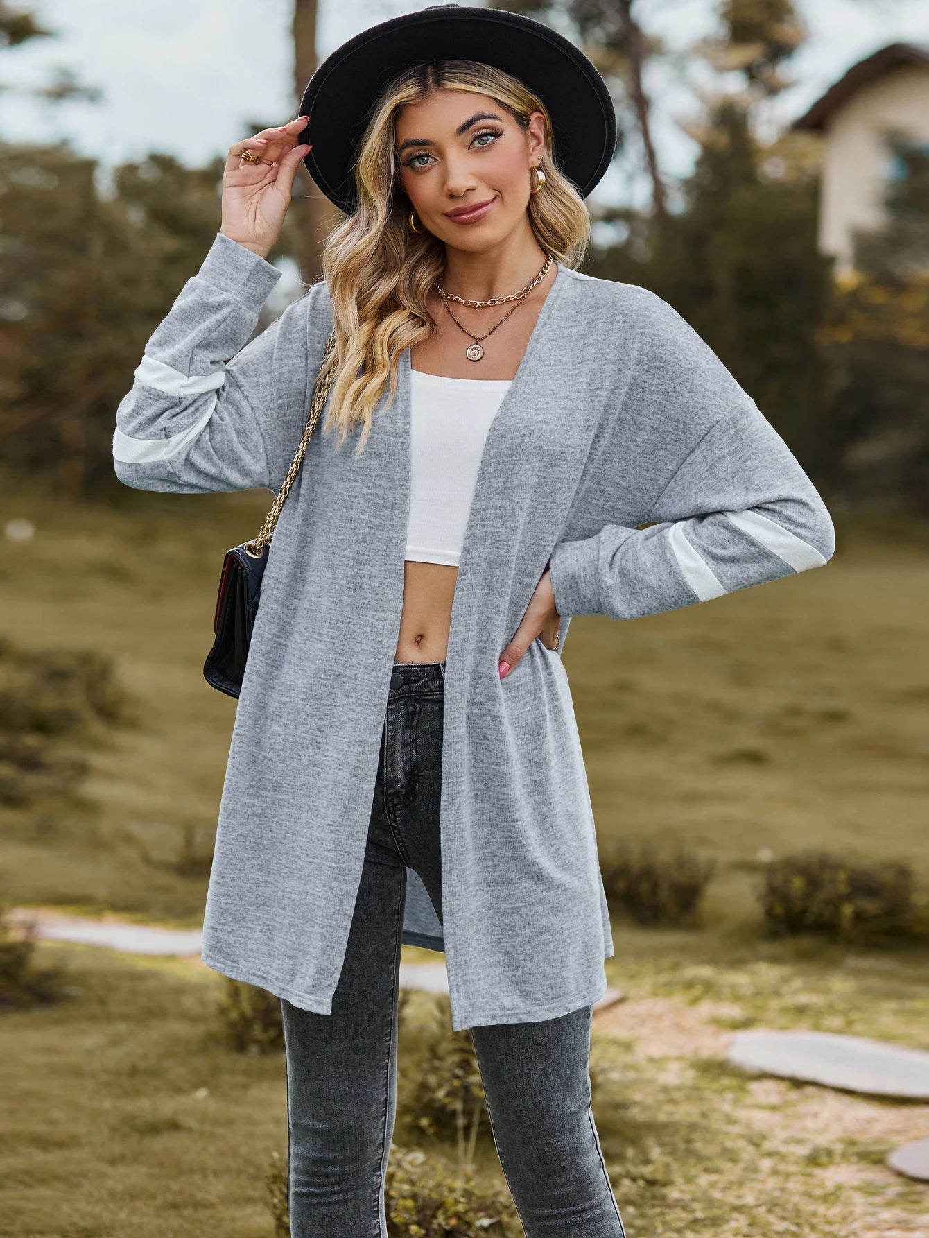Cardigan - Regular Sleeve Knit Sweater