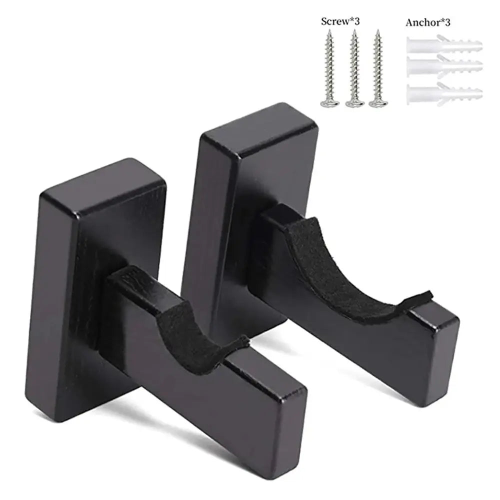 2Pcs Display Rack Bracket Baseball Bat Holder Wooden with Screws Wall Mount Hanger Portable Softball Bat Hockey Stick Stand