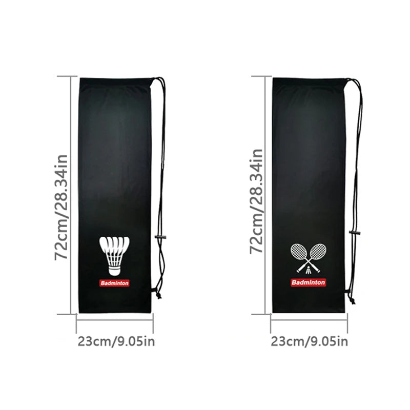 Badminton Racquet Case Drawstring Pouch Padded Racquet Bag for Daily Carry〔YY26〕