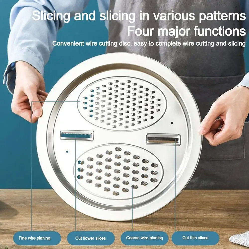 3Pcs/Set 3-in-1 Drain Wash Vegetables Basin With Strainer Sink Bowl Large Capacity Vegetable Cutting Gadget with Grater Cover