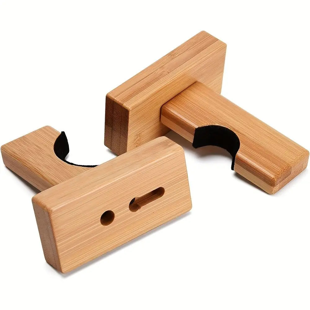 2Pcs Display Rack Bracket Baseball Bat Holder Wooden with Screws Wall Mount Hanger Portable Softball Bat Hockey Stick Stand