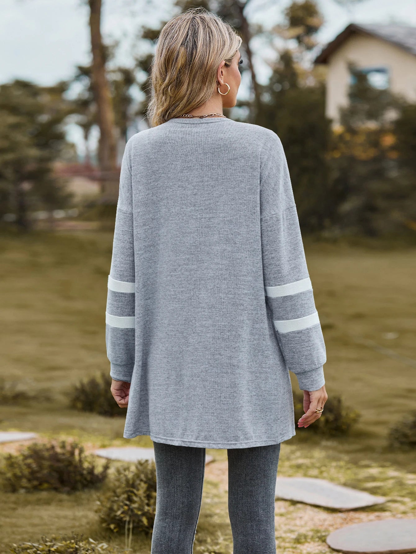 Cardigan - Regular Sleeve Knit Sweater