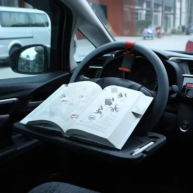 Car Tray Table Computer Desk Mount Stand Eat Work Car Steering Wheel Dining Table Bracket Drink
