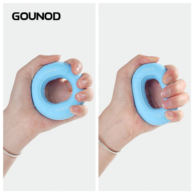 1PC GOUNOD Hand Grip Strengthener Hand Finger Exerciser Forearm Rings Hand Exerciser Silicone Squeezer Grippers Finger Physical