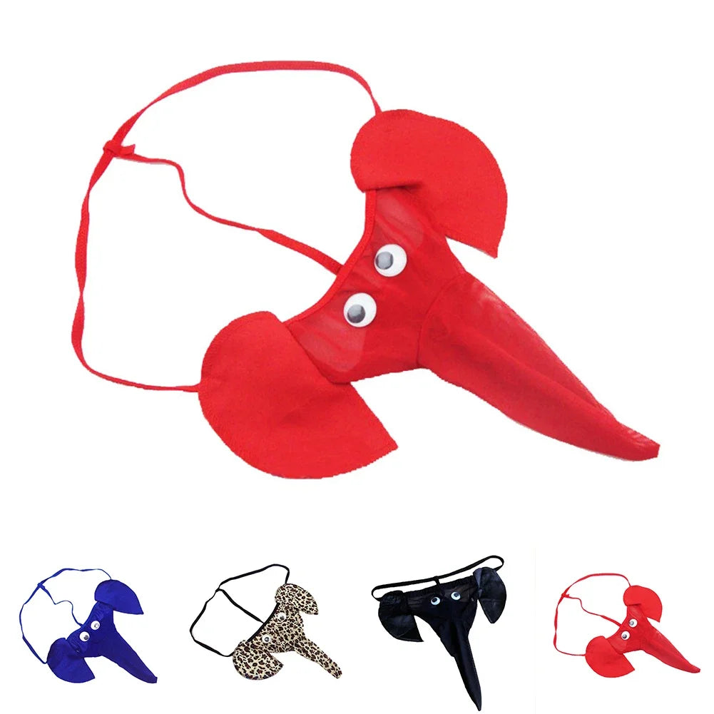 Men's Panties Elephant Thongs Elephant Nose Bikini Underpants
