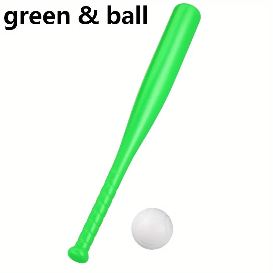 17.7in Plastic Baseball Bat with Ball Outdoor Game Set for Backyard Games & Partie, Halloween Christmas Birthday Gift JXB