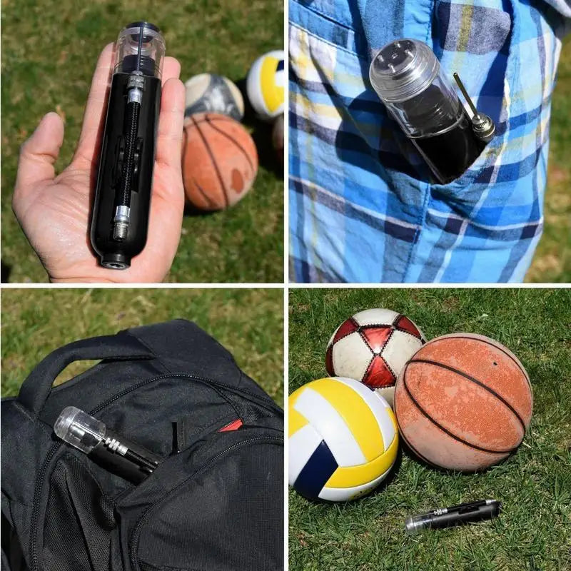 Sport Pump Portable Soccer Air Pump Ball Pump For Sports Balls Volleyball Football Accessories Equipment Inflation Devices &