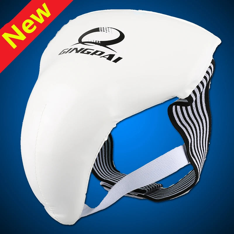 High Grade White Taekwondo Groin Guard Protector Men Women Children Crotch Protector Kiching Boxing Karate Penis Support