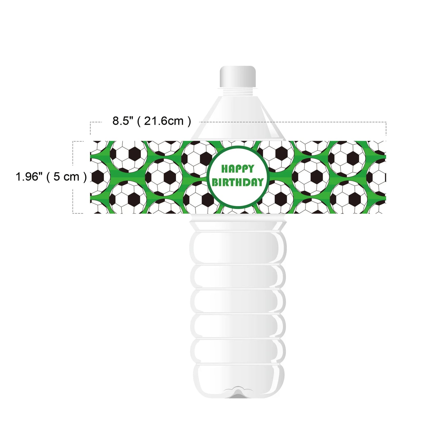 24Pcs Happy Birthday Football Basketball Water Bottle Stickers Birthday Party Decoration For Kids