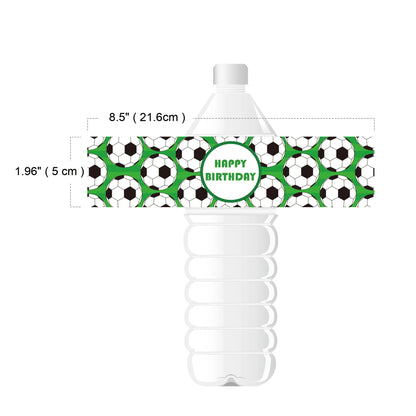 24Pcs Happy Birthday Football Basketball Water Bottle Stickers Birthday Party Decoration For Kids