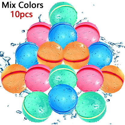 Reusable Magnetic Water Balloons Refillable Water Balloon Quick Fill Self Sealing Water Bomb Splash Balls for Kids Swimming Pool
