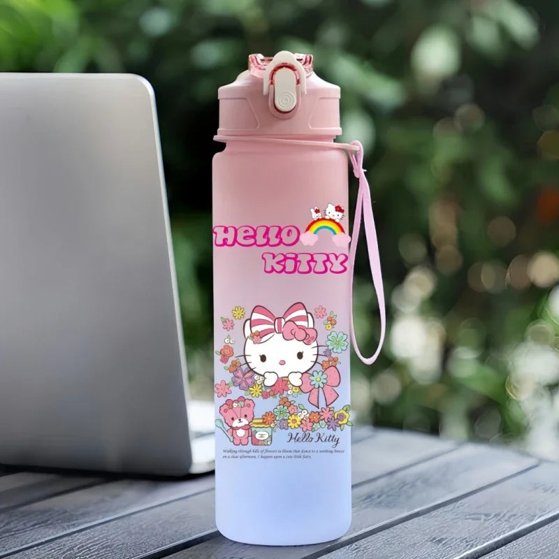 Sanrio 750Ml Water Cup Anime Hello Kitty Portable Children Cute Cartoon Outdoor Sport Large Capacity Water Bottle Birthday Gift