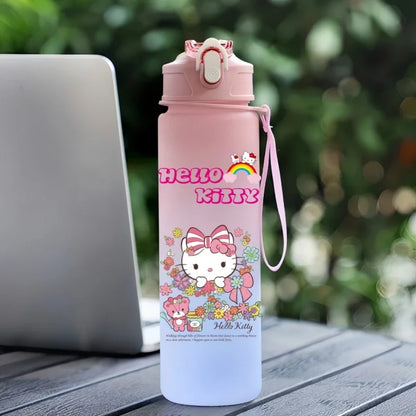 Sanrio 750Ml Water Cup Anime Hello Kitty Portable Children Cute Cartoon Outdoor Sport Large Capacity Water Bottle Birthday Gift