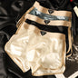 3PCS/Pack Luxury Satin-like Ice Silk Breathable Double-layer Silk Crotch Boxer High Elastic Underpants