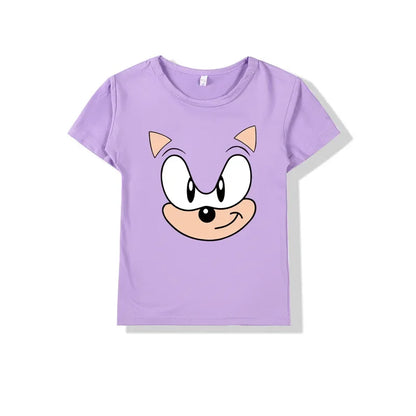 Sonic Children Summer Short Sleeves T-Shirts Cotton