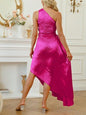 Women's One Shoulder Drawstring Adjustable Pleated