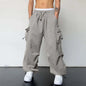 Harajuku Oversized Cargo Parachute Pants For Men Y2k Hip Hop Wide Leg Pants Joggers Streetwear Vintage Baggy Casual Sweatpants