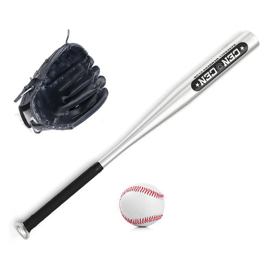 Baseball Balls Set Baseball Bat+Baseball+Baseball Gloves 25in Aluminum Alloy Baseball Bat