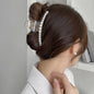 2023 Korean Metal Geometric Hair Claws Barrettes Elegant Hair Clips Crab Hollow Out Hairpin Headwear Women Girl Hair Accessories