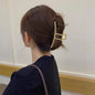 2023 Korean Metal Geometric Hair Claws Barrettes Elegant Hair Clips Crab Hollow Out Hairpin Headwear Women Girl Hair Accessories