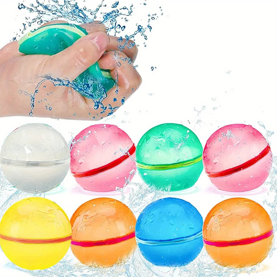 Reusable Magnetic Water Balloons Refillable Water Balloon Quick Fill Self Sealing Water Bomb Splash Balls for Kids Swimming Pool