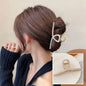 2023 Korean Metal Geometric Hair Claws Barrettes Elegant Hair Clips Crab Hollow Out Hairpin Headwear Women Girl Hair Accessories