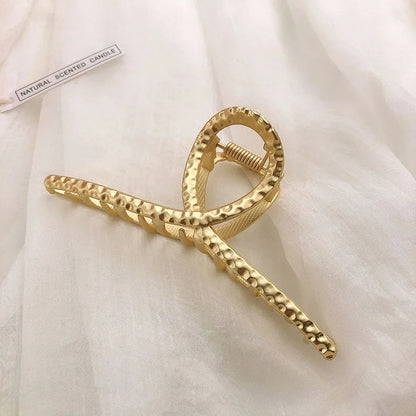 2023 Korean Metal Geometric Hair Claws Barrettes Elegant Hair Clips Crab Hollow Out Hairpin Headwear Women Girl Hair Accessories