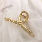 2023 Korean Metal Geometric Hair Claws Barrettes Elegant Hair Clips Crab Hollow Out Hairpin Headwear Women Girl Hair Accessories