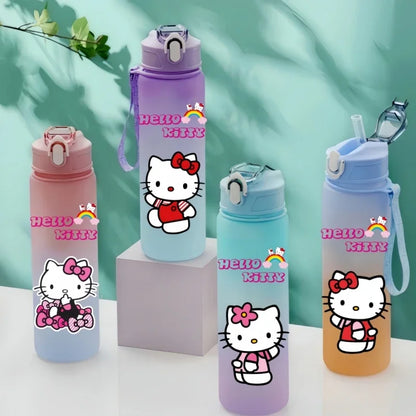 Sanrio 750Ml Water Cup Anime Hello Kitty Portable Children Cute Cartoon Outdoor Sport Large Capacity Water Bottle Birthday Gift