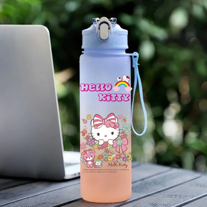 Sanrio 750Ml Water Cup Anime Hello Kitty Portable Children Cute Cartoon Outdoor Sport Large Capacity Water Bottle Birthday Gift