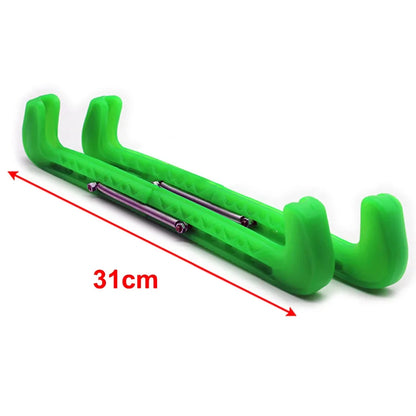 High Quality Skates Cover Ice Skate 1 Pair Approx.31cm Plastic Adjustable Protective Hockey Skates Ice Skate Guards
