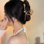 2023 Korean Metal Geometric Hair Claws Barrettes Elegant Hair Clips Crab Hollow Out Hairpin Headwear Women Girl Hair Accessories