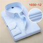 Solid Men dress shirts Long Sleeve usuality slim fit no chest Pocket  business formal shirts mens Spring Fall quality white blue