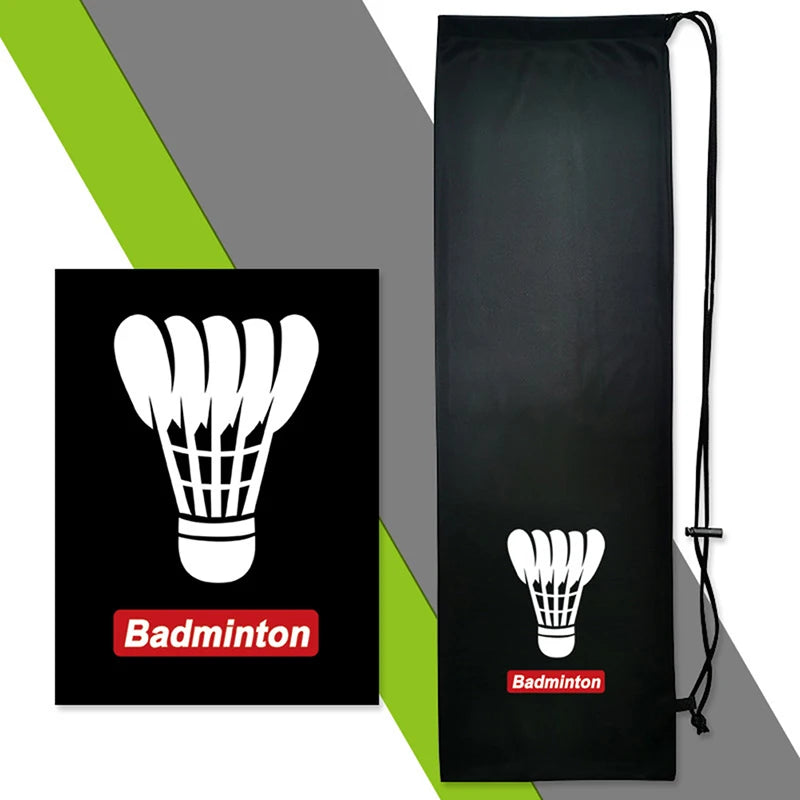 Badminton Racquet Case Drawstring Pouch Padded Racquet Bag