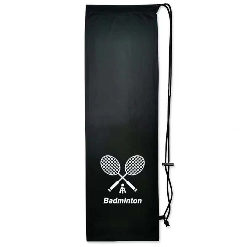 Badminton Racquet Case Drawstring Pouch Padded Racquet Bag