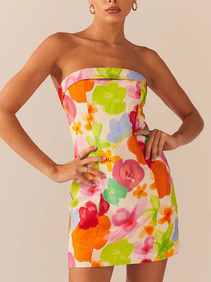 Women Dress Sleeveless Backless Mini Dress Clubwear