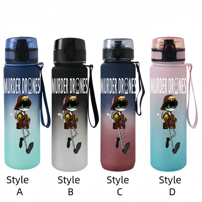 650ML Murder Drones Season  game Character Water Cup Portable Children's  Outdoor  Large Capacity Plastic Antidrip Water Bottle
