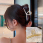 2023 Korean Metal Geometric Hair Claws Barrettes Elegant Hair Clips Crab Hollow Out Hairpin Headwear Women Girl Hair Accessories