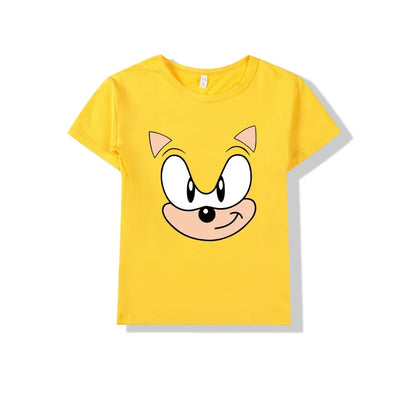 Sonic Children Summer Short Sleeves T-Shirts Cotton