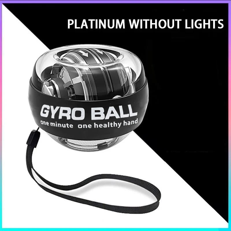 LED Wrist Ball Power Trainer Ball Auto-Start Gyroscopic Arm Hand Forearm Exerciser Fitness Equipment
