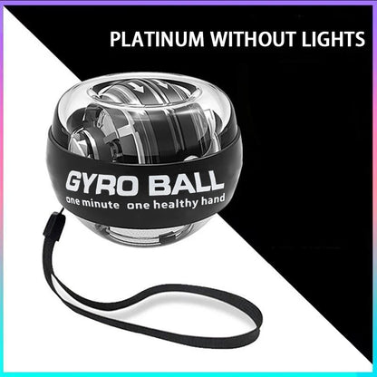 LED Wrist Ball Power Trainer Ball Auto-Start Gyroscopic Arm Hand Forearm Exerciser Fitness Equipment