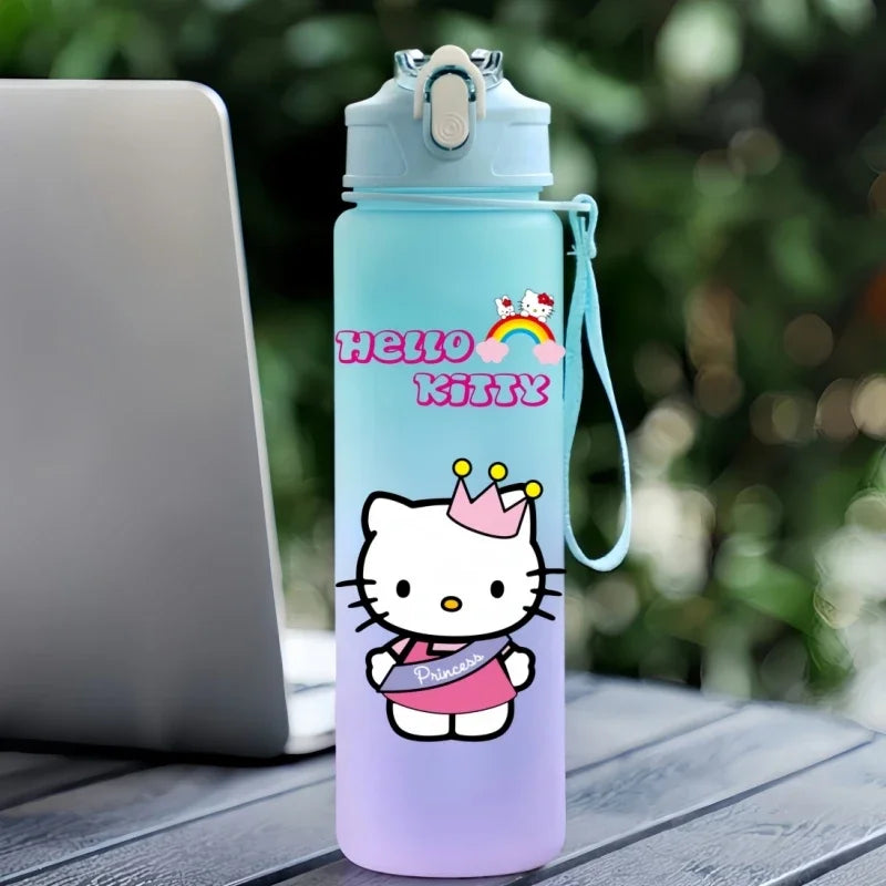 Sanrio 750Ml Water Cup Anime Hello Kitty Portable Children Cute Cartoon Outdoor Sport Large Capacity Water Bottle Birthday Gift