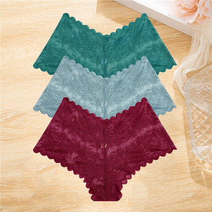 3Pcs/set Lace Panties Wome Underwear S-XL Girls,  Ladies Underpants Lingerie