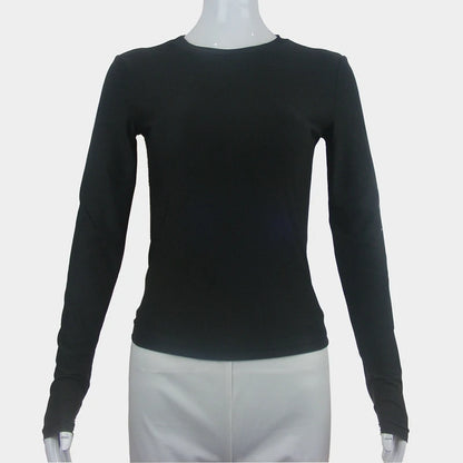 Woman T-shirt Slim Fit Tops Knitted  Tee Shirt Street Wear