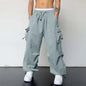 Harajuku Oversized Cargo Parachute Pants For Men Y2k Hip Hop Wide Leg Pants Joggers Streetwear Vintage Baggy Casual Sweatpants