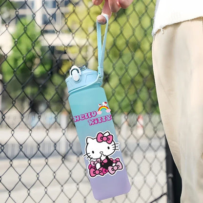 Sanrio 750Ml Water Cup Anime Hello Kitty Portable Children Cute Cartoon Outdoor Sport Large Capacity Water Bottle Birthday Gift