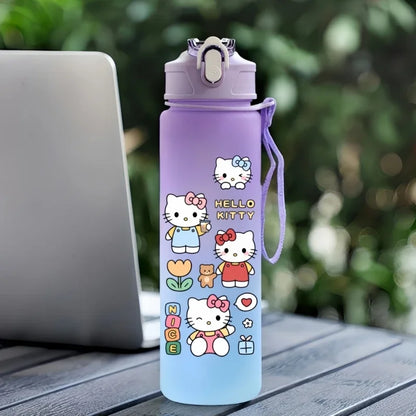Sanrio 750Ml Water Cup Anime Hello Kitty Portable Children Cute Cartoon Outdoor Sport Large Capacity Water Bottle Birthday Gift