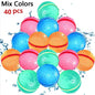 Reusable Magnetic Water Balloons Refillable Water Balloon Quick Fill Self Sealing Water Bomb Splash Balls for Kids Swimming Pool