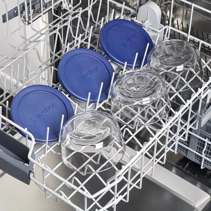 Glass Storage Containers Set of 3 BPA-Free Food Storage Round 2 Cup Microwave Safe Dishwasher Safe Stackable Storage Jars