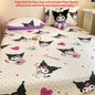 Sanrio Pure Cotton Fitted Sheet Three-piece Set Hellokitty My Melody Cotton Bedspread Cute Kuromi Full Surround Protective Cover